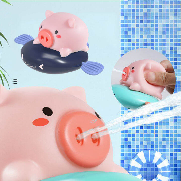 1pcs-cute-cartoon-animal-pull-the-bath-toy-pig-classic-baby-water-toy-infant-swim-turtle-wound-up-chain-clockwork-kids-beach-toy