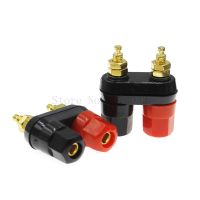 ✁❇ Quality Banana plugs Couple Terminals Red Black Connector Amplifier Terminal Binding Post Banana Speaker Plug Jack