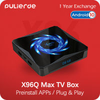 [แอปที่ติดตั้งไว้] X96Q สูงสุด 4gb 64GB Android TV Box H616 Android 10 บลูทู ธ 2.4G / 5G WiFi PULIERDE IPTV สมาร์ททีวีไทยตั้งกล่องด้านบน