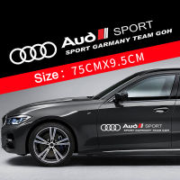 สติกเกอร์ติดรถยนต์2ชิ้นโลโก้ประตูรถอุปกรณ์ตกแต่งสำหรับรถ Audi A3 A4 A5 A6 A7 A8 Q2 Q3 Q4 Q5 Q6 Q7 Q8 TT Sline