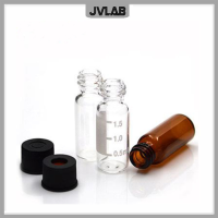 Chromatography Vial 1.5Ml/2Ml สกรูคอ ND8เปิดขนาดเล็ก8-425ด้าย Autosampler Vial กับจับคู่ PP สกรูซีล ND8,Ptfe/ ยาง Septa