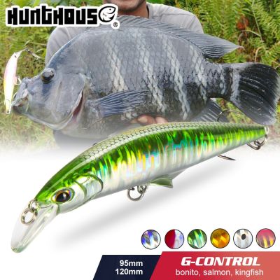 Hunthouse G-Contorl เหยื่อปลอมขนาดเล็กเหยื่อแข็งเหยื่อล่อปลาทะเลปลาซิวเหยื่อแบบจมขนาดเล็ก95/120มม. 28/41ก.