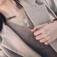 [COD] Korean Dongdaemun 2020 new s925 silver ladies necklace rabbit head hooligan flat chain isn