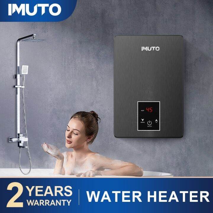 IMUTO 6500W Electric water heater LCD Touch screen Instant Heater ...