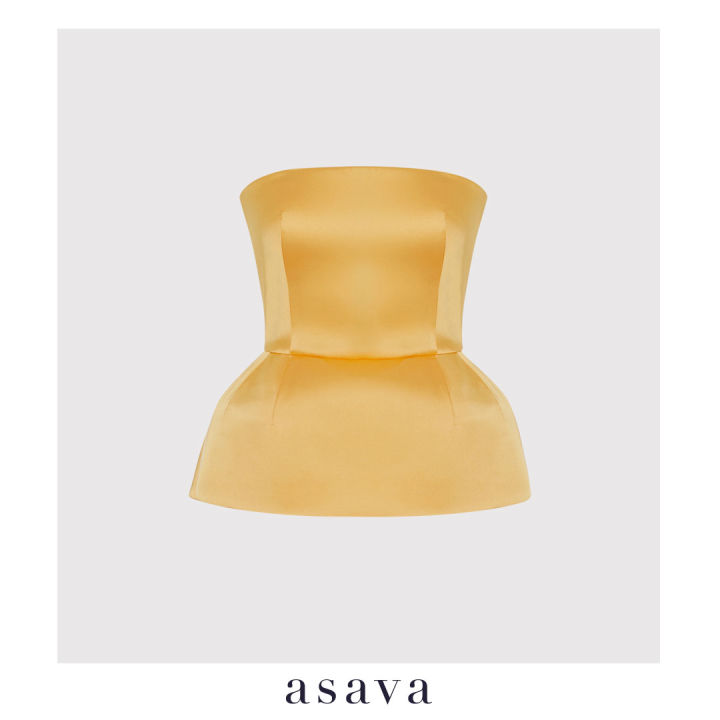 asava-pf22-satine-strapless-body-round-blouse-เสื้อผู้หญิง-อาซาว่า-เกาะอกโอบไหล่