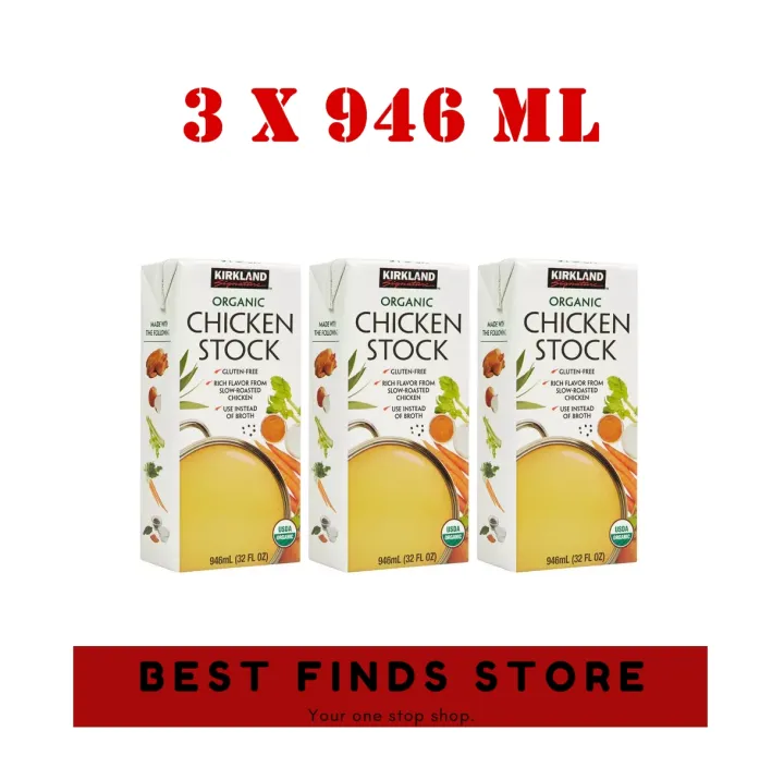 Kirkland Signature Organic Chicken Stock 946ml Set Of 3 Lazada Ph