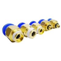 4-10PCS PC Series Pneumatic hose quick Release Fitting Connectors Thread BSPT 1/8 1/4 3/8 1/2 Male Straight One-Touch Fittings Pipe Fittings Accessori