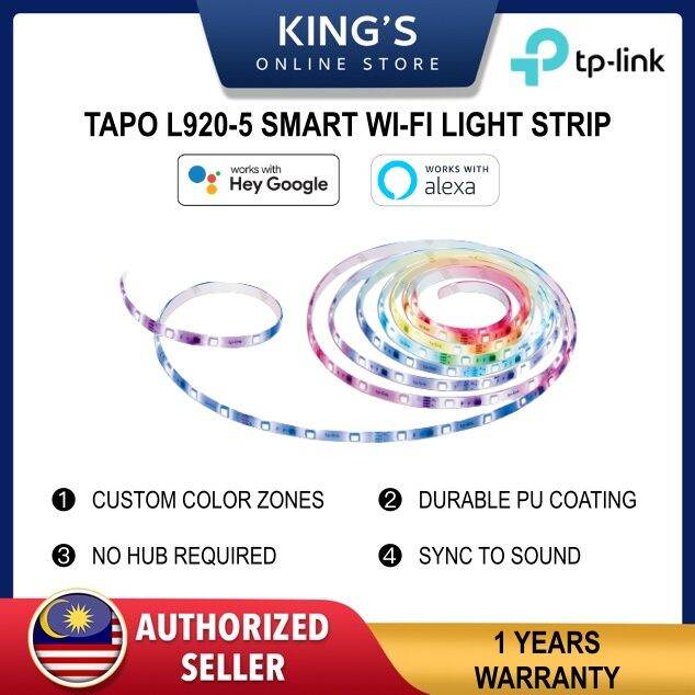 TP-Link Tapo Smart LED Light Strip, 50 Color Zones RGBIC, Sync-to