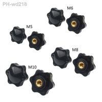 10/5 PCS M5 M6 M8 M10 Plum Hand Tighten Nuts Handle Thread Star Mechanical Black Thumb Nuts Clamping Knob Manual Nuts