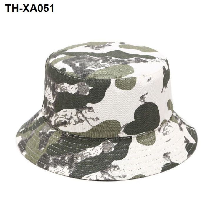 camouflage-double-basin-hat-spring-and-summer-travel-sunscreen-sunshade-men-women-pure-printed-fisherman