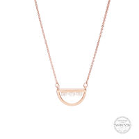 WEST ISLAND LONDON สร้อยคอ จี้ห้อยคอ WN RG5-WI9233111 Cresent Necklace  - Rose Gold Plating - Nickel Free - Surgical Grade - IGPU19-12