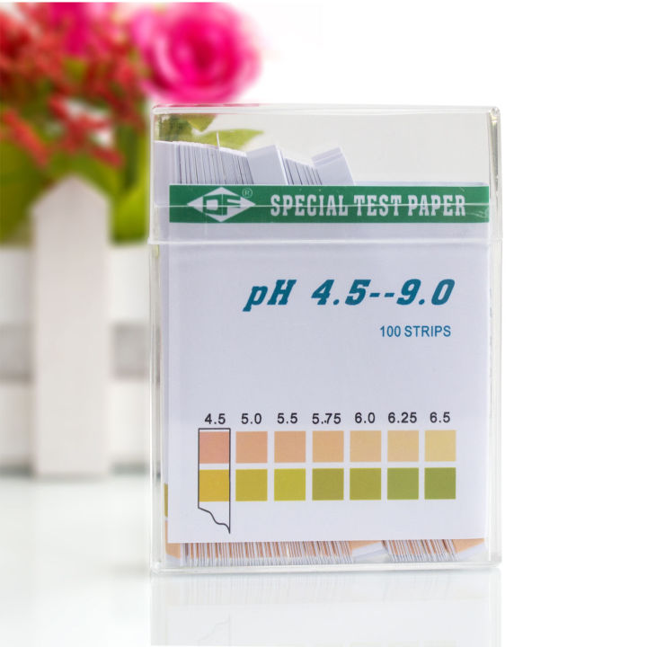 กระดาษตรวจสอบค่า-ph-แบบพกพา100ชิ้นใช้งานง่ายกระดาษ-ph-4-5-9-0สำหรับน้ำลายสำหรับดิน