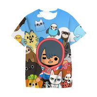 แฟชั่นชายหญิงการ์ตูนวิดีโอเกม Toca Life World 3D Tshirt เด็กเสื้อผ้าเด็กฤดูร้อนแขนสั้นตลกเสื้อยืด Top Tee