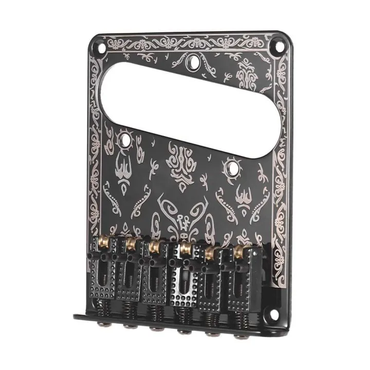 Guitar Bridge 6 Saddle Electric Guitar Top Load Bridge Hardtail Fixed Bridge 78mm Chrome Guitar Parts