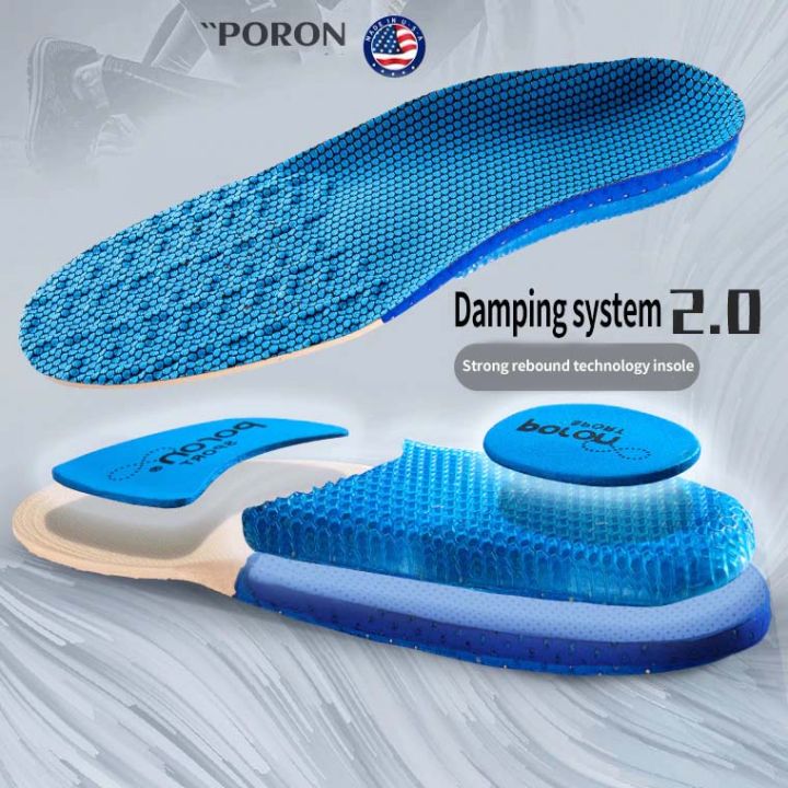 poron-insole-usa-แผ่นเสริมรองเท้า-ซัพพอร์ตแรงกระแทก-สำหรับ-เดิน-วิ่ง-ออกกำลังกาย-เล่นกีฬา-shock-absorption-breathable