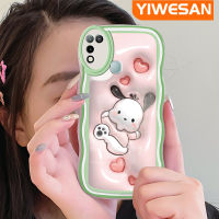 YIWESAN เคสสำหรับ Infinix ขายดี10 Play ขายดี11 Play เคส X688C X680 9 Play เคส3D การ์ตูนดีไซน์ใหม่ Pochacco ขอบครีมกันกระแทกแบบใสเคสมือถือปลอกโปร่งใสลายกล้องถ่ายรูปอ่อนโยนเรียบง่าย