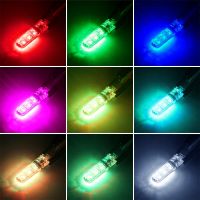 โคมไฟไฟท้ายรถยนต์ด้านข้าง W5W พร้อมรีโมทควบคุม Rgb Led 5050 Smd ไฟเคลียร์แลนซ์รถยนต์12V