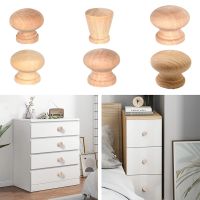 【LZ】❈  1pc Wooden Cabinet Wardrobe Knobs Handles Door Drawer Pulls Diy Single Hole Round Wood Kitchen Handle Furniture Hardware Knobs