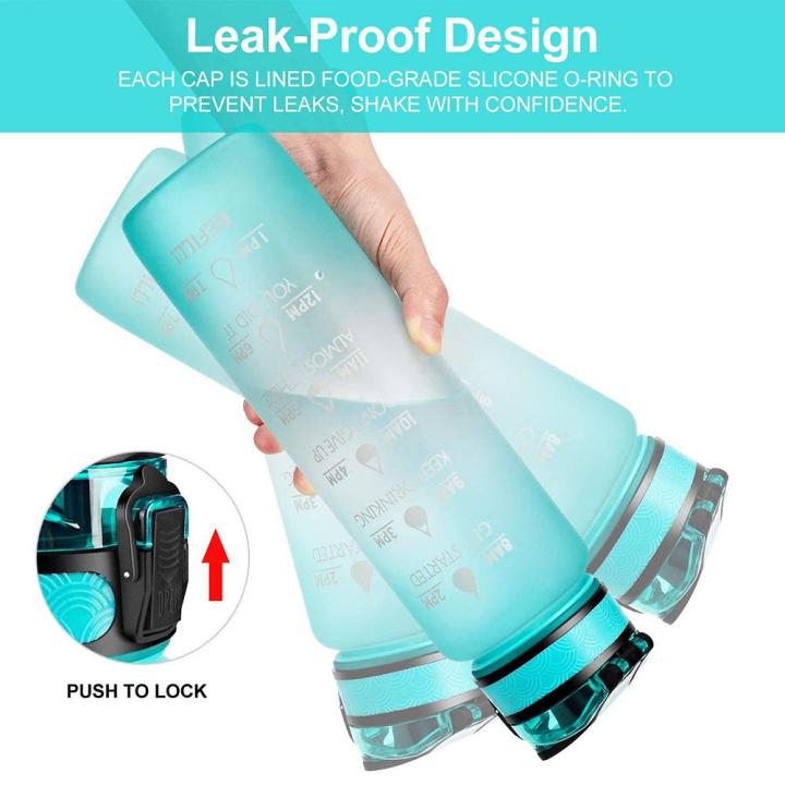 1l-tritan-material-water-bottle-with-bounce-cover-time-scale-reminder-frosted-leakproof-cup-for-outdoor-sports-fitness