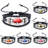 New Pokemon anime character sprite ball time gemstone cowhide DIY bracelet accessories childrens gift accessories gifts