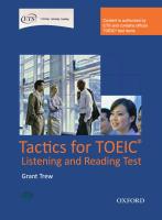 TACTICS FOR TOEIC LISTENING &amp; READING TESTS PACK BY DKTODAY