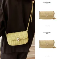 Summer niche golden ball yellow small fragrant wind chain bag Messenger small bag female 2023 new adjustment buckle high-end sense 【BYUE】