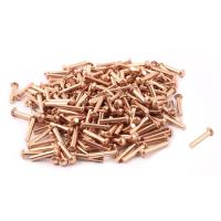 100 Pcs 5/64นิ้ว X 25/64นิ้วรอบหัวทองแดง Rivets รัด