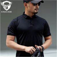 EAGLADE Tactical Polo สำหรับผู้ชาย S-3XL Ix-P สีดำ