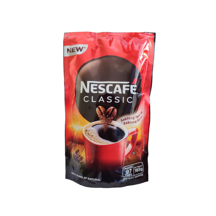 NESCAFE CLASSIC Instant Coffee 185g, MASARAP with COFFEE MATE to make ...