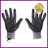 ถุงมือถักเคลือบโฟมไนไตร MEGA GLOVE สีม่วง-ดำ แพ็ก 2 ชิ้นFOAM NITRILE-COATED KNITTED GLOVES MEGA GLOVE PURPLE-BLACK 2PCS **ลดราคาจัดหนัก **