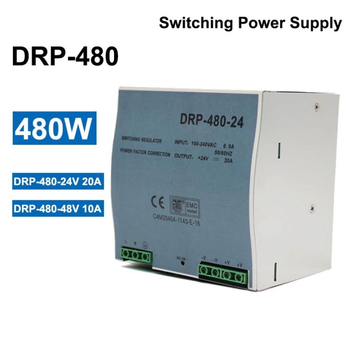 รางนำทาง480w-สวิทชิ่งเพาเวอร์ซัพพลาย-drp-480-12v40a-36v13-3a-24v20a-48v1ตัวแปลงไฟฟ้ากระแสตรง0a