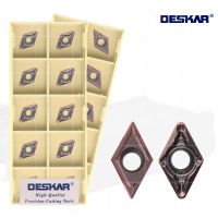 DESKAR 100% ของแท้ DCMT070204 DCMT070208-MV DCMT11T304 DCMT11T308 LF6018 เครื่องตัดเครื่องกลึง CNC เครื่องตัดคาร์ไบด์แทรกเครื่องมือกลึง