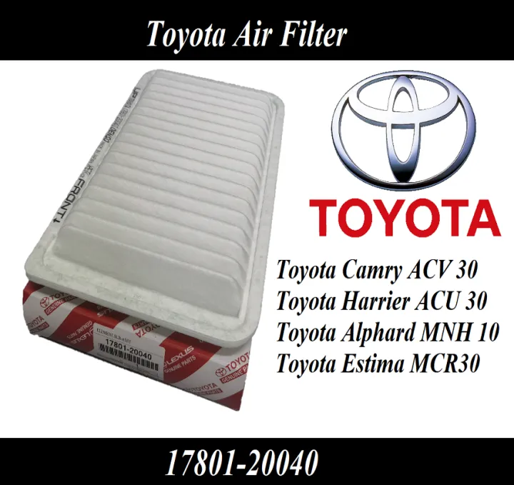 Air Filter Toyota Camry ACV30, Harier MCU30 Lazada