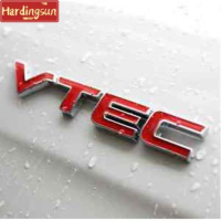 Hardingsun ป้ายสัญลักษณ์ลำต้นแผ่นบังโคลนหลังด้านข้าง VTEC ทำจากโลหะ1X สำหรับฮอนด้า