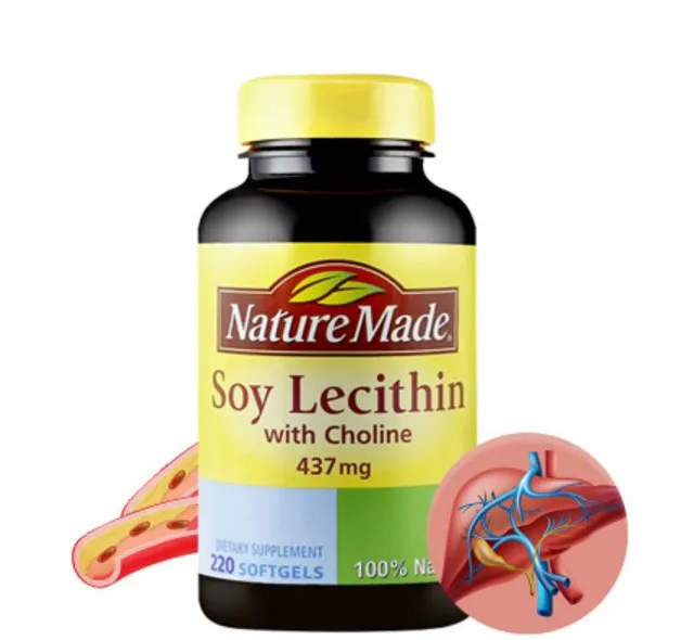 Locate the American day Nature Made soy lecithin capsules fish oil 220