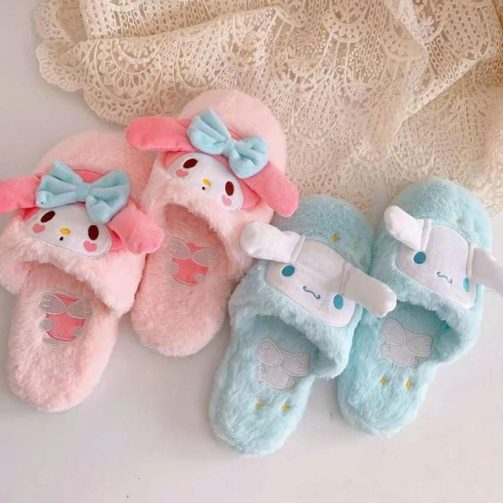 a-so-cute-cinnamoroll-รองเท้าแตะน่ารักในร่มสำหรับผู้หญิง-ปอมปอมการ์ตูนฟินน์อบอุ่นรองเท้าผ้ากำมะหยี่บ้านบ้าน