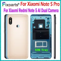 ปลอกหุ้มอะไหล่ใหม่ที่ดีที่สุดสำหรับ Xiaomi Redmi Note 5 Pro ฝาหลังปิดโทรศัพท์พร้อมปุ่มเลนส์เคสฝาหลัง5