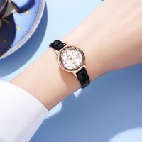 GEDI/Ms. Gedi Fashion Waterproof Belt Watch Diamond Light Luxury Quartz Watch 6323 Fangsheng Clock 【QYUE】