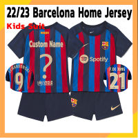 Ready Stock FCB Jersey 22/23 Kids Home Jersi Custom Name Children Soccer Jersey Shirts 2022 2023 FCB Football Jersey