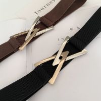 New Genuine Leather Triangle Buckle Women Belt Female Ins Wind Decorative Jeans Skirt Coat Slim Straps Cowhide Off black Belt Belts