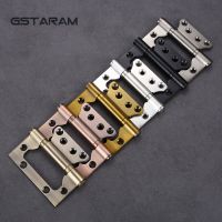 2PCS/SET 304 Stainless Steel Wooden Door Hinge Thickened Black Silent Bearing 4-inch Non-opening Hinge Letter slotless hinge