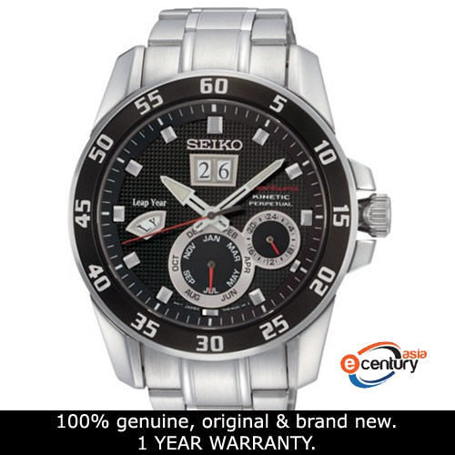 Seiko SNP055P1 Men's Sportura Kinetic Perpetual Calendar Big Date Stainless  Steel Bracelet Watch | Lazada