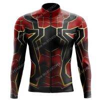 2021 Spider Cartoon Anime Cycling Jersey Men Summer Long Sleeve Clothing Race Road Bike Shirts Bicycle Tops MTB Uniform Maillot