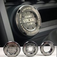 Car Moto Engine Start Stop Button Cover Ignition Switch blade-type Rotatable Protection Cap Interior Decoration Decor Sticker Power Points  Switches S