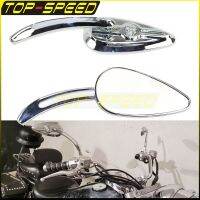 Chrome Motorcycle Rearview Mirrors Back Side Convex Mirror For Harley Sportster Dyna Heritage Softail Cruiser Mirrors