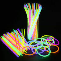 50Pcs Party Fluorescence Light Glow Sticks สร้อยข้อมือสร้อยคอ Neon สำหรับงานแต่งงาน Glow Sticks สีสัน Glow Stick Decor