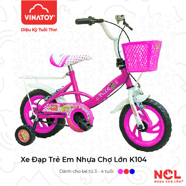 Xe đạp trẻ em Nhựa Chợ Lớn K104 Dành Cho Bé Từ 2 – 4 Tuổi