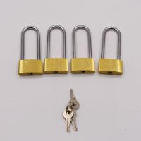 1PC 30/40/50/60mm Long Beam Keyed Padlocks Copper Lock Luggage Case Padlock For Drawer Box With Keyed Alike or Different