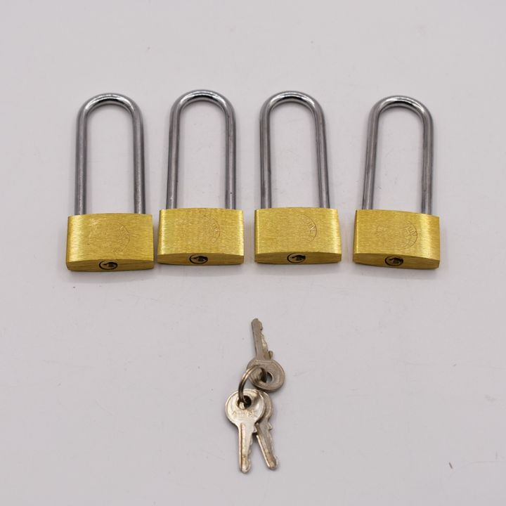 1PC 30/40/50/60mm Long Beam Keyed Padlocks Copper Lock Luggage Case ...