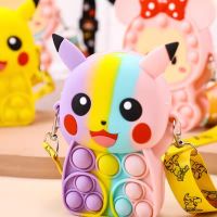 Kawaii Mickey Pop It Bag Push Bubble Anti Stress Gift Squeeze Fidget Toys
